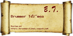 Brummer Tímea névjegykártya